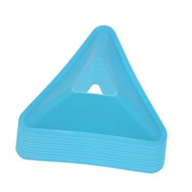 Imagem de Pegciuho 10x Cones de Futebol Triângulo para Treinamento de Agilidade Auxiliares de Futebol, Treinamento em Pista, Jogos de Treinamento Prático Marcação de Cam, Azul