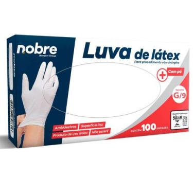 Imagem de Luva latex com po *G* - P/ proced nao cirurgico c/100unid  - Nobre