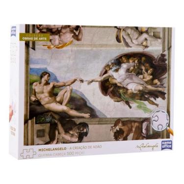 Imagem de Quebra-cabeça 500 Peças Game Office Michelangelo - A Criação de Adão T