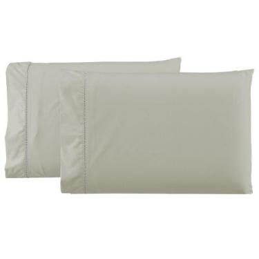 Imagem de Par De Fronhas King 50x90cm Percal 400 Fios Ponto Palito - Linda Casa,