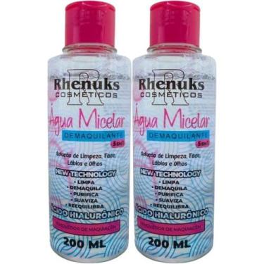 Imagem de Kit 2 Água Micelar Demaquilante C Ácido Hialurônico 200Ml - Rhenuks