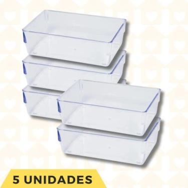 Imagem de Kit Organizadores Grande Multiuso Porta Talheres Acessorios 5 UN - PLA