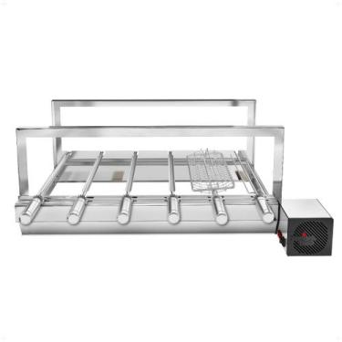 Imagem de Churrasqueira Inox Giratoria Robust + 6un Espetos 1un Grelha - Art Ino