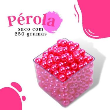 Imagem de Pérola Rosa Neon 10Mm Pacote Com 250 Gramas - Nybc