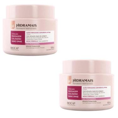 Imagem de kit 2 Creme desodorante Hidramais massagem Colágeno Nano Dmae 500g