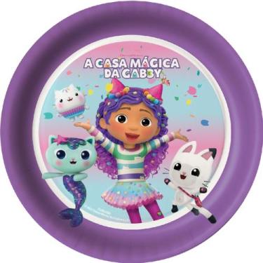 Imagem de 8 Pratos Casa Magica da Gabby Decoração Festa Aniversario - festcolor