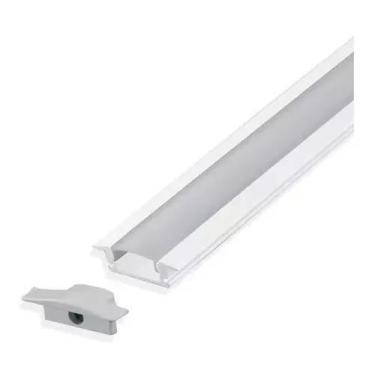 Imagem de Perfil 50cm Embutir Led Slim Aluminio P/ Moveis Gesso Sanca - Bela Hom