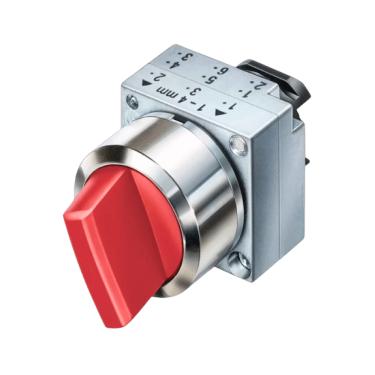 Imagem de Botão Comutador Metálico 3 Posições Vermelho 3SB3501-2EA21 – Siemens