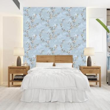 Imagem de Papel de Parede Floral Vintage Maça - Rolo com 10 Metros  Revestimento