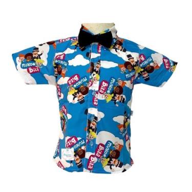 Imagem de Camisa Infantil Temática Mundo Bita - Pequenos Encantos Baby, Azul, G 
