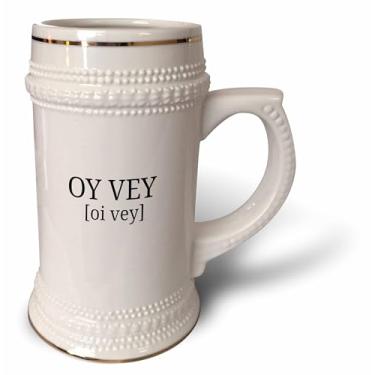 Imagem de 3dRose Caneca Oy Vey - Stein Mug, 510 g, 640 ml, branca
