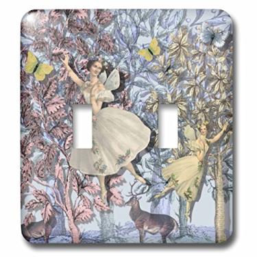 Imagem de 3dRose lsp_253162_2 Fadas que voam na floresta - interruptor duplo