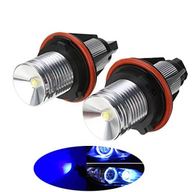 Imagem de Znakeauto Angel Eye Halo Ring Marker Side Light 2x 5W Substituição para BMW E39 E53 E60 E61 E63 E64 E65 E66 E87 525i 530i xi 545i M5 LED (luz azul)