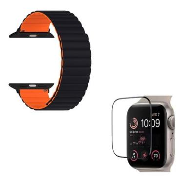 Imagem de Kit Pulseira Magnetica + Película Compatível Para Apple Watch  1,2,3,4