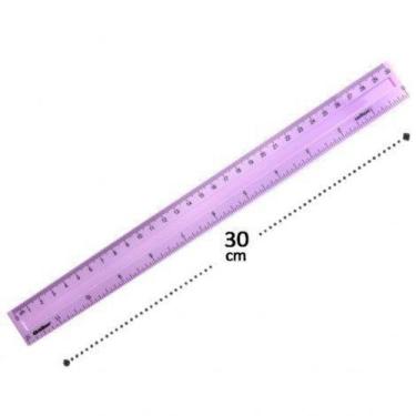 Imagem de Régua de Plástico 30cm Flexível Trend Tons Pastéis - DAIWA