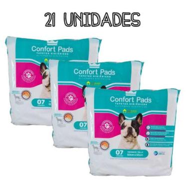 Imagem de Tapete Higienico Pet Confort 7un 60x55 em atacado 3 pacotes - CONFORT 