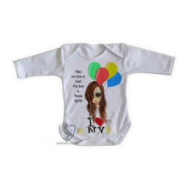 Imagem de body nenê criança roupa bebê manga longa Me leve à NY - Empório Dutra,