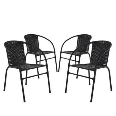 Imagem de 4 Cadeiras Happy Hour para Jardim Estilo Beleza com Qualidade Panero
