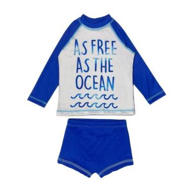 Imagem de Conjunto Menino Blusa Sunga Juvenil Praia Natação Piscina - Fofotinhos