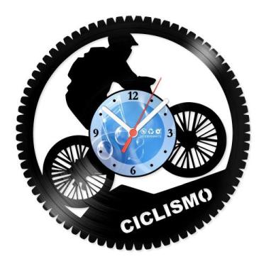 Imagem de Relógio De Parede Disco Vinil Esportes - Ciclismo Radical - VES-146 - 
