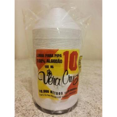 Imagem de Linha de Pipa Vera Cruz Colorida 12000 Jds - fio 10, Branca