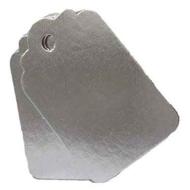 Imagem de Tag sem cordão 6x4 cm 100 unidades - LLV Embalagens, Cinza claro