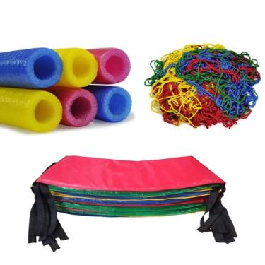 Imagem de Kit 6 Isotubos + Protetor de Molas + Rede Tela de Proteção  2,44m / 2,
