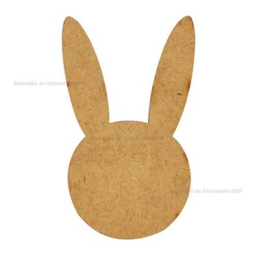 Imagem de Aplique Modelo Coelho 10x6 Mdf Madeira - ATACADÃO DO ARTESANATO MDF