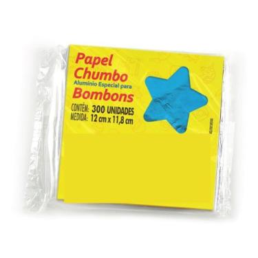 Imagem de Papel Chumbo para Bombom e Trufa 12x11,8cm 300 Unidades - Lucky Fest, 