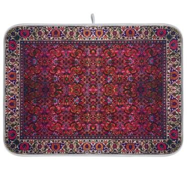 Imagem de ElliTarr Tapete de Secagem de Pratos para Balcão de Cozinha Tapete Absorvente de Microfibra para Escorredor de Pratos Tapete Pequeno para Escorredor de Pratos de Cozinha Tapete de (24" X 18")