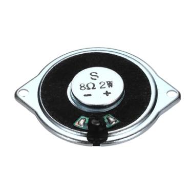 Imagem de uxcell 1 peça de alto-falantes pequenos 2W 8 Ohm concha de orelha de metal micro ímã interno para mini alto-falantes DVD EVD multimídia móvel portátil máquina de publicidade