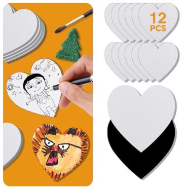 Imagem de GENE4GLORY Quadro branco magnético faça você mesmo com 12 conjuntos para geladeira, parede e geladeira, quadro branco criativo decoração de coração