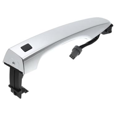 Imagem de VekAuto Maçaneta externa externa do lado direito frontal compatível com Hyundai Tucson, ABS durável prateado