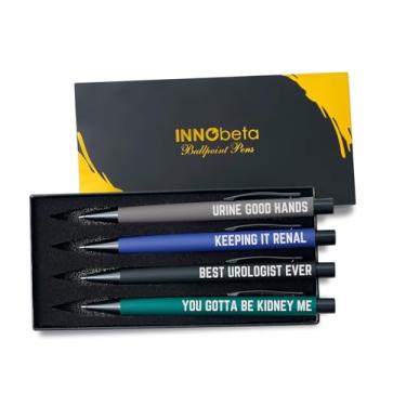 Imagem de INNObeta Canetas Esferográficas Urology, Conjunto de 4, Presentes para Urologistas, Homens e Mulheres, Aniversário e Natal