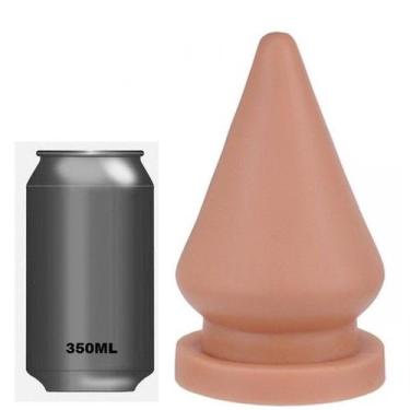 Imagem de Plug Anal Gigante Na cor Bege em Silicone 20 x 12 cm - Ktoy