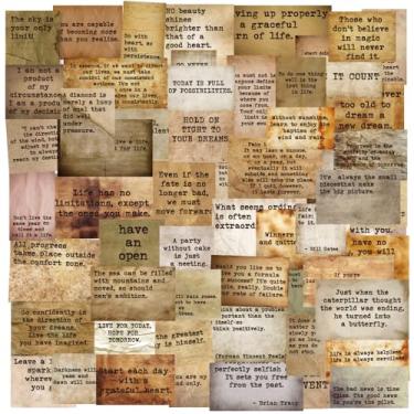 Imagem de 60 peças de adesivos retrô estilo máquina de escrever citação motivacional - adesivos vintage inspiradores para diário, scrapbooking, agendas, cadernos, laptops, capa Kindle