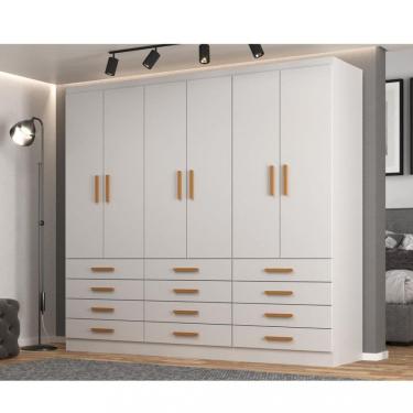 Imagem de Guarda Roupa Casal 6 Portas 12 Gavetas New MÃ´naco Evidencia