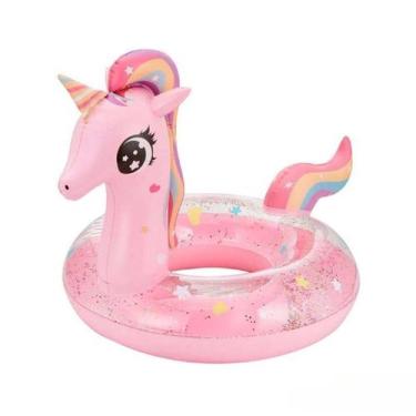 Imagem de Boia Circular Inflável 63cm Unicórnio com Glitter - STORE BIROCHI