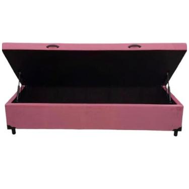 Imagem de Cama Box Em Baú Solteiro Blindado, Suede RC - Real Comfort Estofados, 