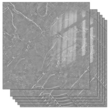 Imagem de Abyssaly 10 folhas de azulejos autoadesivos de parede cinza mármore para cozinha e banheiro