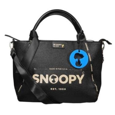 Imagem de Bolsa Snoopy Grande Feminina Duas Alças SP2637 Com Chaveiro-Feminino