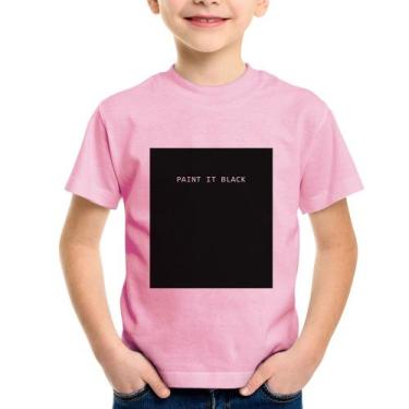 Imagem de Camiseta Infantil Paint it Black - Foca na Moda, Rosa bebê, 10