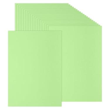 Imagem de PATIKIL 100 folhas de papel cartão colorido, tamanho A4, 230 g/m², papel colorido impresso para artesanato faça você mesmo, scrapbook, decoração de festa, verde claro