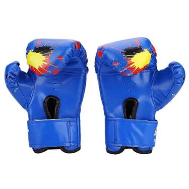 Imagem de Luvas de Boxe para Crianças Treinando Crianças Lutam Lubrificantes Robustos Robustos Azuis Amarelo Rosa 1 par As Luvas de 2 a 11 Anos de Idade, Crianças de Idade (Azul)