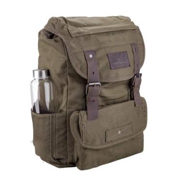 Imagem de Mochila Impermeável TOPWOLFS de Lona Encerada para Homens - Verde