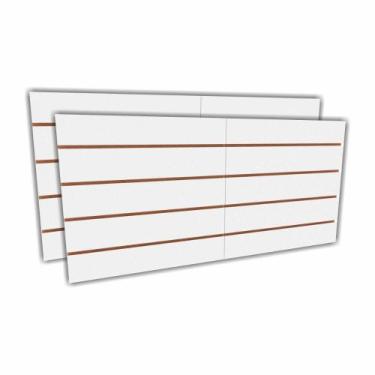 Imagem de Painel canaletado canelado placa mdf loja branca 60x120 - E-nichos