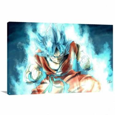 Imagem de Quadro Goku Dragon Ball decorativo com Tela em Tecido - Wall Frame