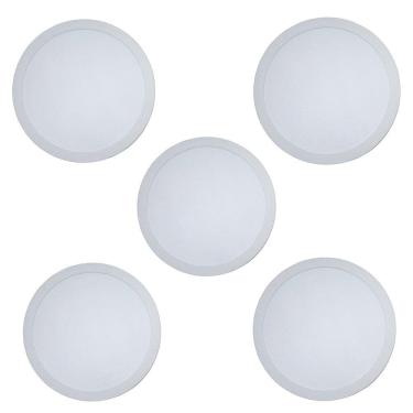 Imagem de Kit 5 Painéis Plafon Led de Sobrepor Modaza Redondo 24W, Branco 6500K