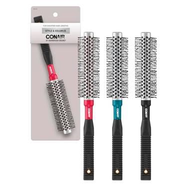 Imagem de Conair Escova de cabelo redonda de metal Style & Volumize - Escova de secagem - Escova de cabelo para cabelo curto - Cor aleatória - 1 unidade