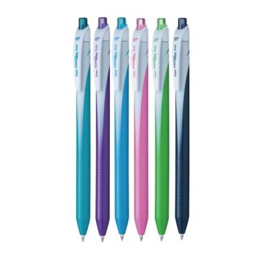 Imagem de Kit 06 Caneta Gel PENTEL 0.7mm Energel WAVE Retrátil Ponta Fina | Escrita Macia Suave | Secagem Rápida